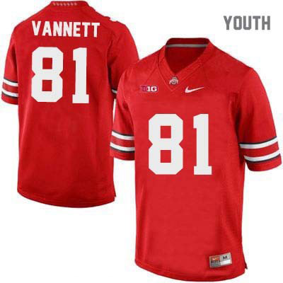 Ohio State Buckeyes Youth Nick Vannett #81 Red Authentic Nike College NCAA Stitched Football Jersey SQ19U18VA